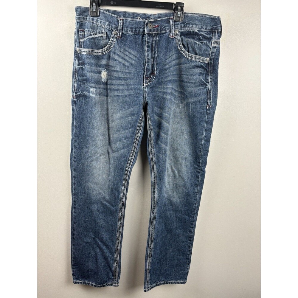 Axe & Crown John Slim Fit Distressed Blue Jeans Mens 36x32